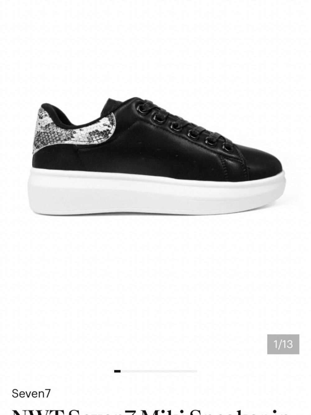 NIB Seven7 Women’s Miki Low-top Platform Sneaker w/ Snakeskin Print 9 - Picture 3 of 15